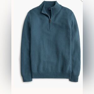 J Crew Cotton honeycomb knit quarter-zip Men's  Sweater